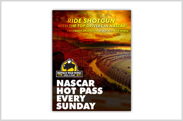 Buffalo Wild Wings Flyer: Nascar